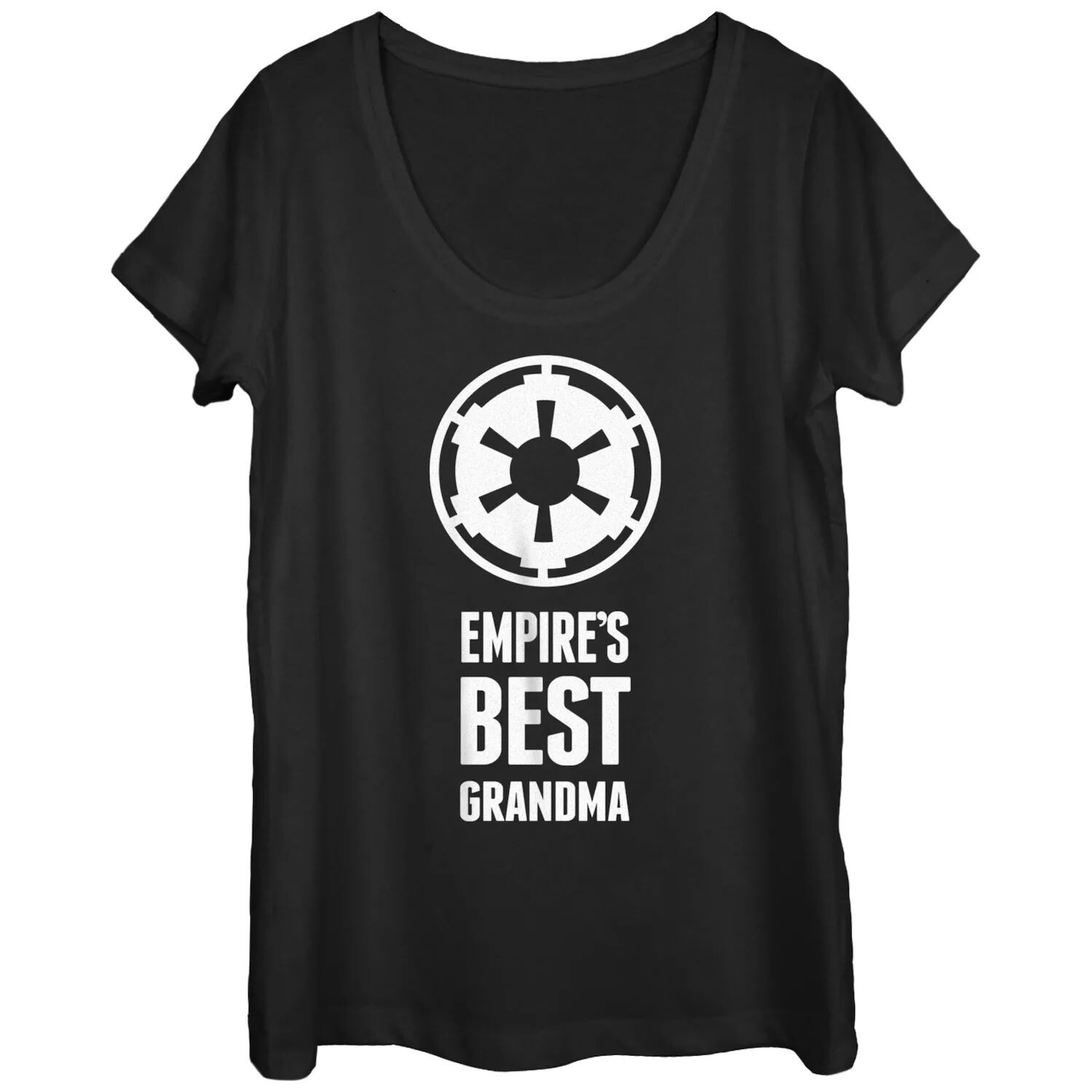 

Футболка с логотипом Империи Звездных войн Best Grandma Empire для юниоров и графическим рисунком с овальным вырезом Licensed Character