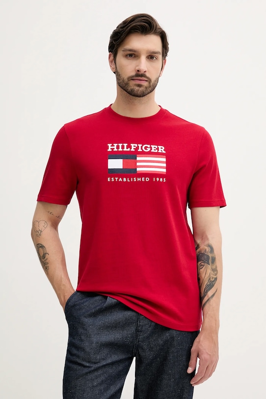 

Хлопковая футболка Tommy Hilfiger, красный