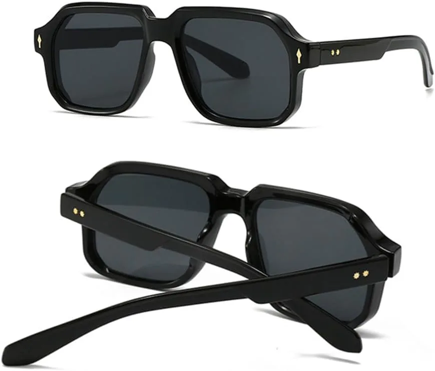 

Солнцезащитные очки UV400 для мужчин и женщин | Панк, маленькая оправа, конфетный цвет | для вождения и занятий спортом на открытом воздухе generic, Black Clear Gray