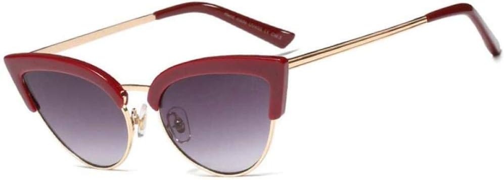 

Поляризованные солнцезащитные очки, солнцезащитные очки «кошачий глаз» из сплава, женские солнцезащитные очки с градиентными линзами HD, полуободковые солнцезащитные очки в винтажном металлическом стиле HUABDVCT, C03