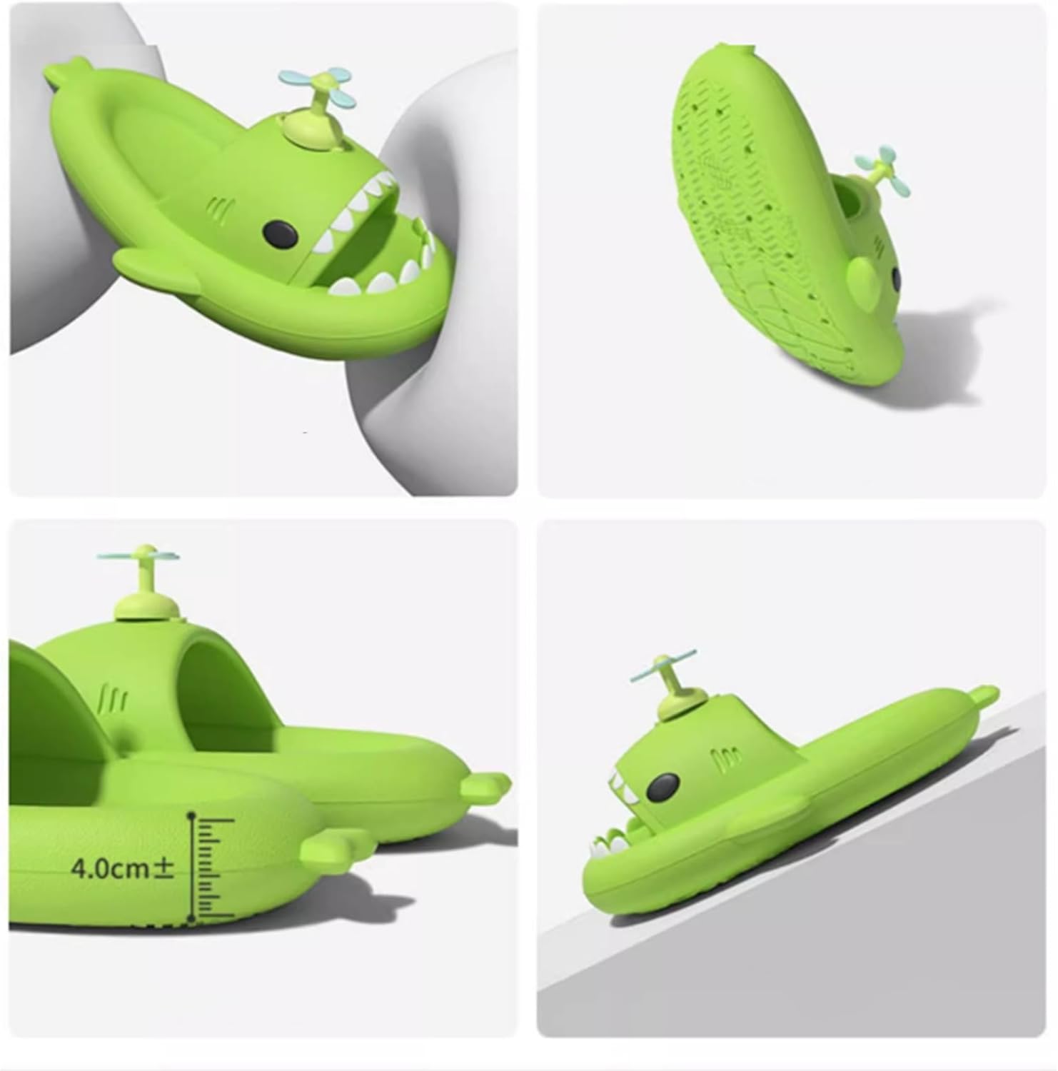 Шлепанцы Shark Cloud, милые мультяшные тапочки с акулами для дома и улицы, для женщин и мужчин, сандалии с открытым носком для душа и для пар Ythspnze, черный — фото 3