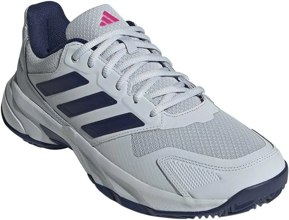 Мужские теннисные кроссовки Adidas Courtjam Control 3 для грунтовых кортов, Halo Blue Dark Blue Team Shock Pink 2 — фото 4