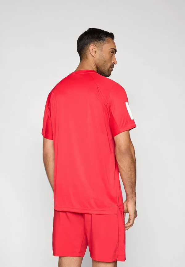Футболка club 3 в полоску, спортивная футболка Adidas Performance, Pure Ruby — фото 3