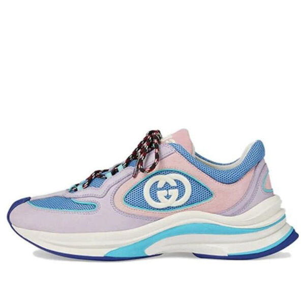 Кроссовки run suede sneakers 'pink blue' Gucci, синий