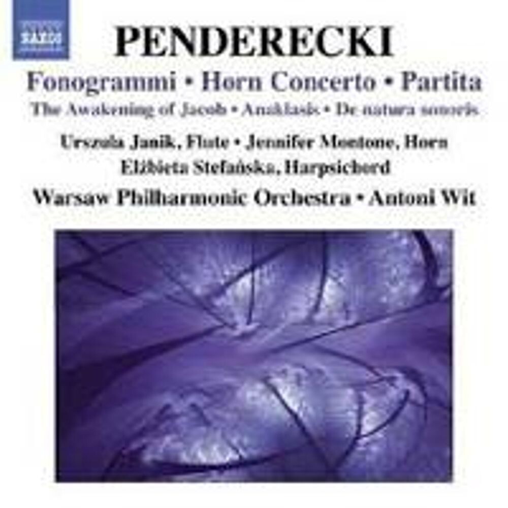 

Диск CD Penderecki: Fonogrammi / Horn Concerto / Partita - Krzysztof Penderecki, Antoni Wit, Urszula Janik, Jennifer Montone, Warsaw Philharmonic Orchestra