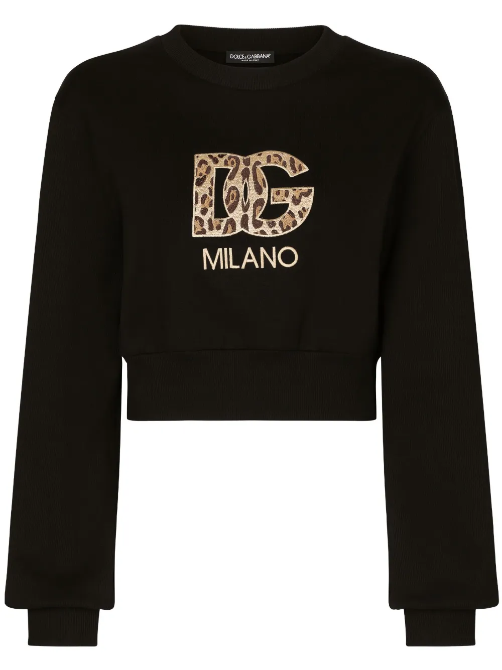 

Укороченная толстовка с нашивкой-логотипом DOLCE & GABBANA, черный