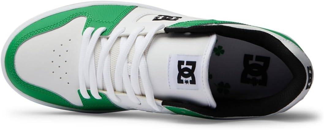 Мужские кроссовки DC Shoes Manteca 4 водонепроницаемые зимние высокие скейтерские, белый/зеленый/желтый — фото 4