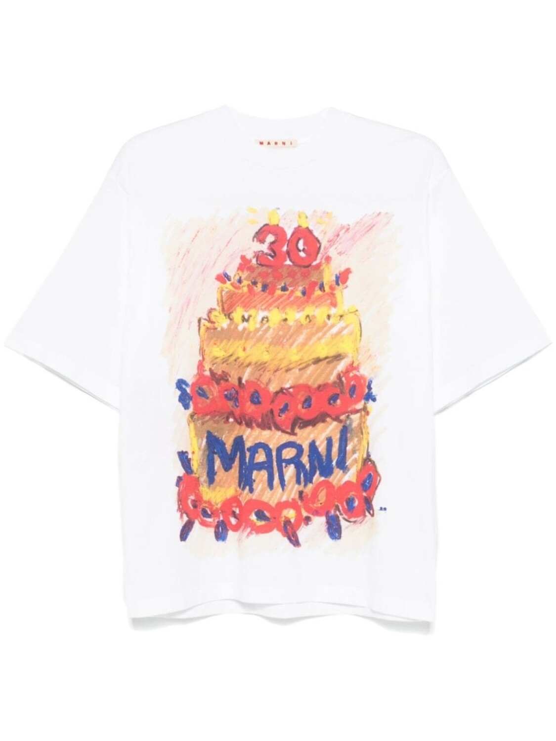 

Marni футболка с логотипом, белый