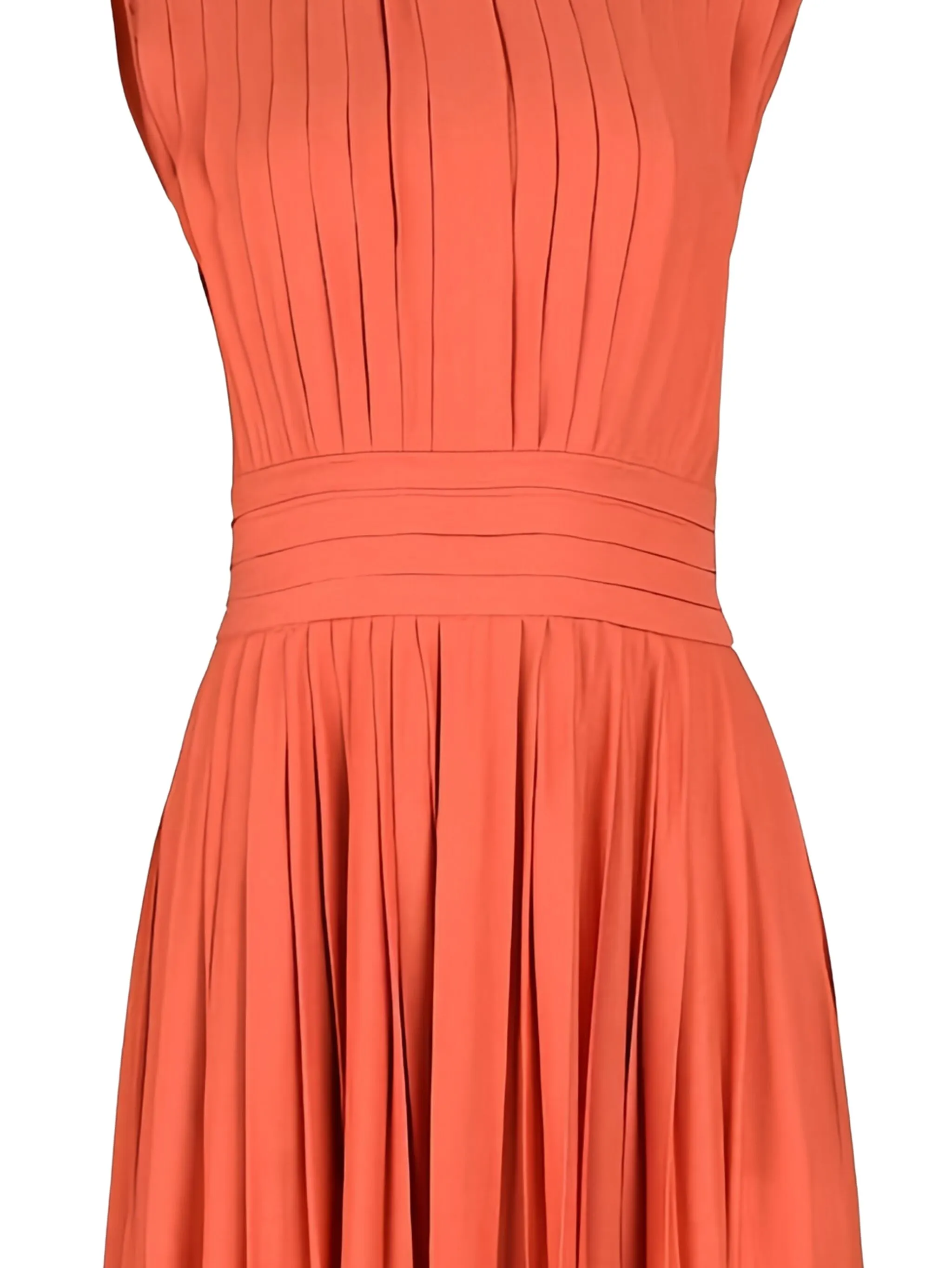 

Плиссированное платье макси с пышной юбкой Giambattista Valli, оранжевый