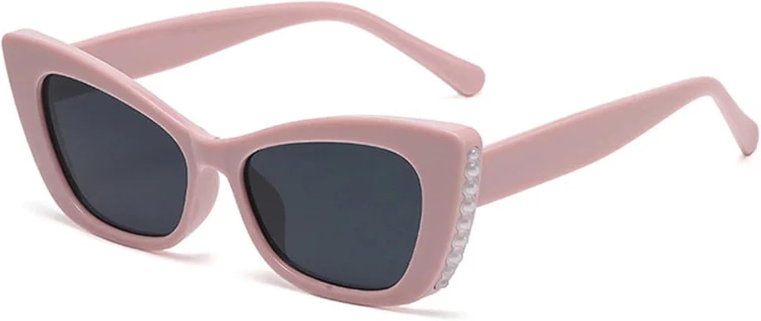 

Солнцезащитные очки с защитой от УФ-излучения UV400 | Легкая оправа "кошачий глаз" | Для женщин и мужчин, для занятий спортом на открытом воздухе и вождения DSVIGF, Pink-black