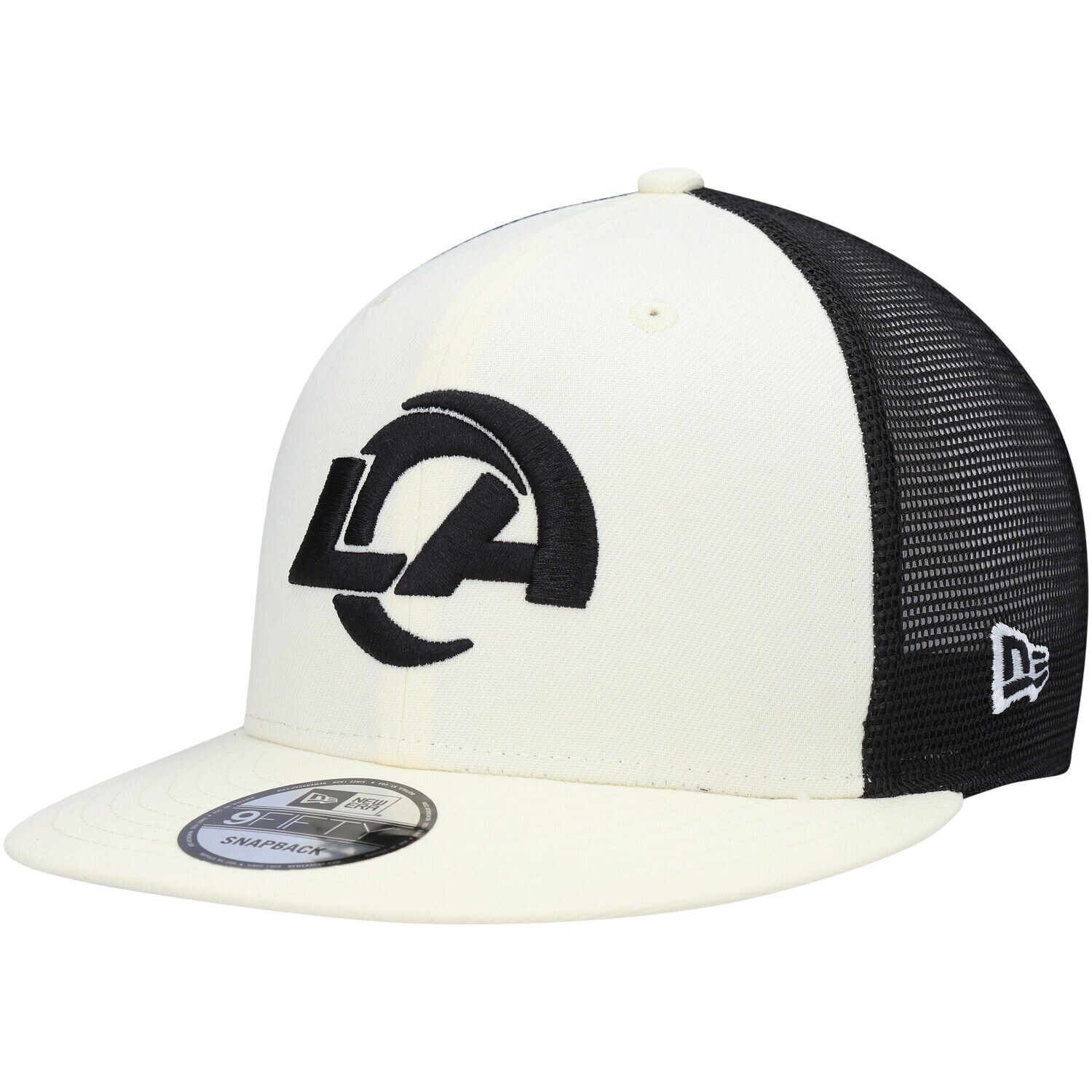 

Мужская кепка New Era кремового/черного цвета Los Angeles Rams Chrome Collection 9FIFTY Trucker Snapback Hat