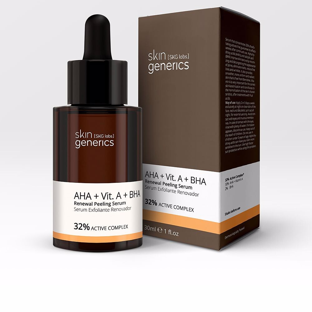 

Крем против морщин Aha + vit a + bha 32% renewal peeling serum Skin generics, 30 мл