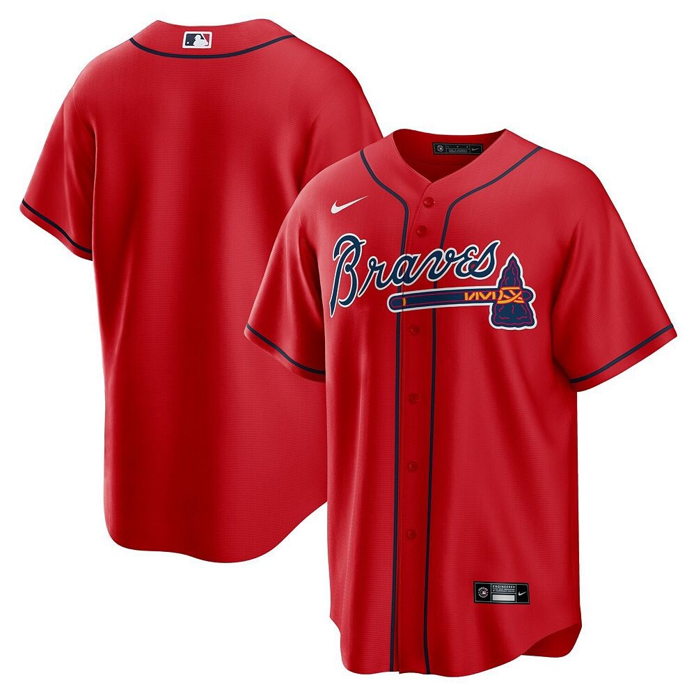 

Мужская футболка Nike Red Atlanta Braves Alternate Replica Team, цвет Brv Red