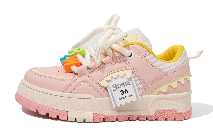 

Кроссовки Feiyue Skateboarding Shoes Women's Low-top Pink/yellow, розовый