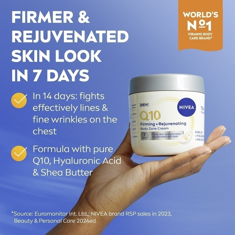 Укрепляющий и омолаживающий крем для тела с Q10 Nivea, 400 мл — фото 2
