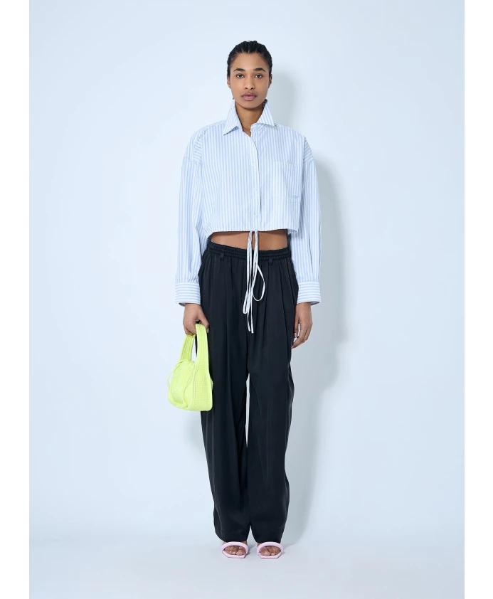 Мягкие плиссированные брюки Alexander Wang, черный — фото 2