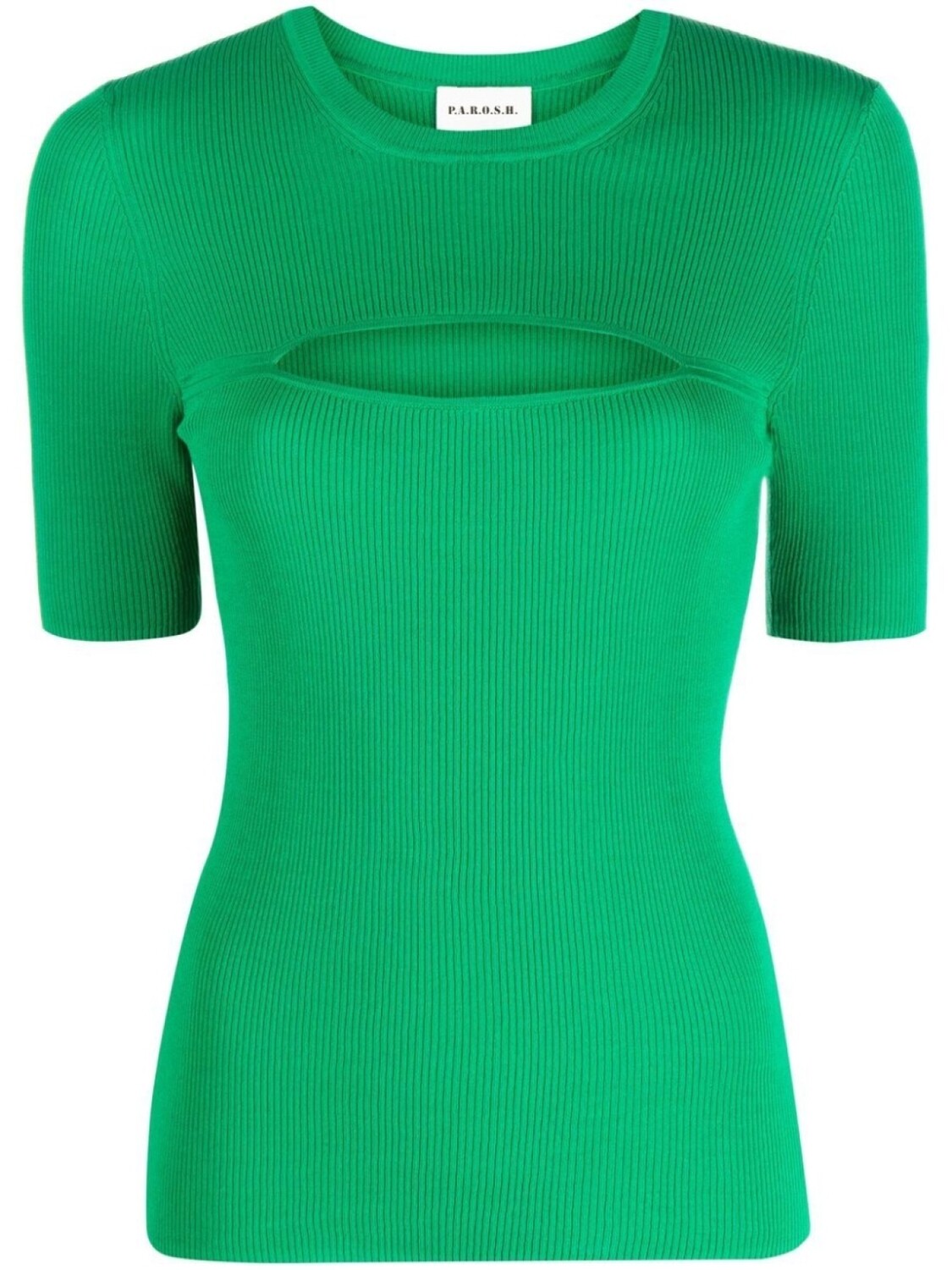 

P.A.R.O.S.H. трикотажный топ с вырезами, зеленый