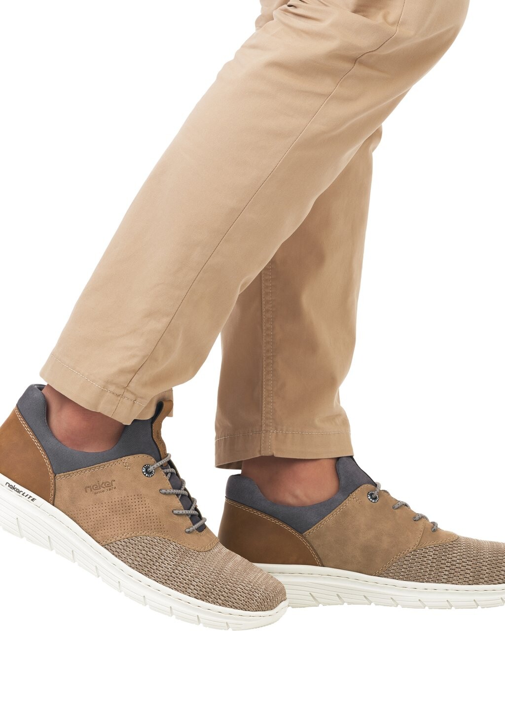 

Низкие кеды Rieker, цвет beige, Серый, Низкие кеды Rieker, цвет beige