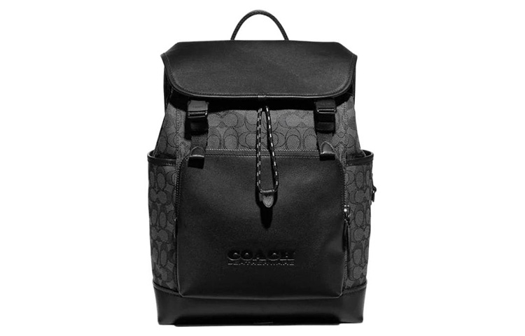 

Сумка-рюкзак из ткани League с отделкой из телячьей кожи Tubas мужская черный COACH