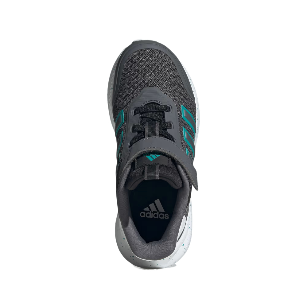 Adidas X_PLRPATH низкие детские беговые кроссовки gray pure blue green core black для детей 3-7 лет — фото 4