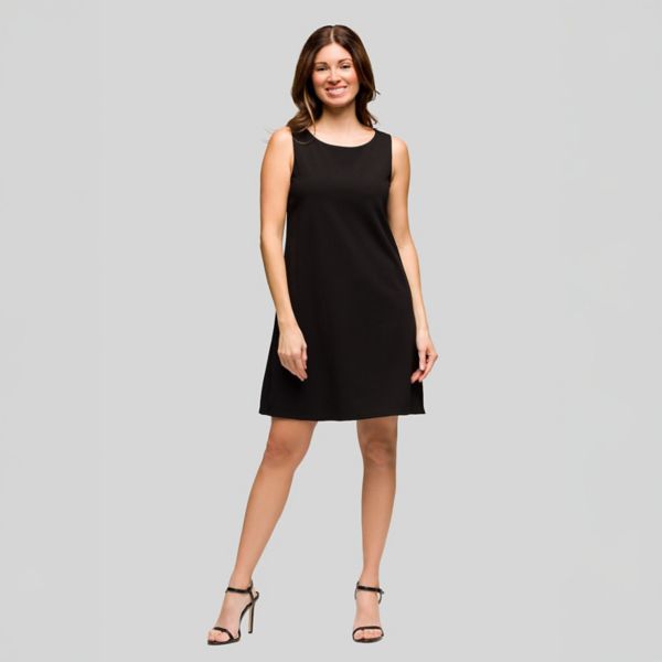 

Женское мини-платье-футляр без рукавов однотонное 24Seven Comfort Apparel, черный