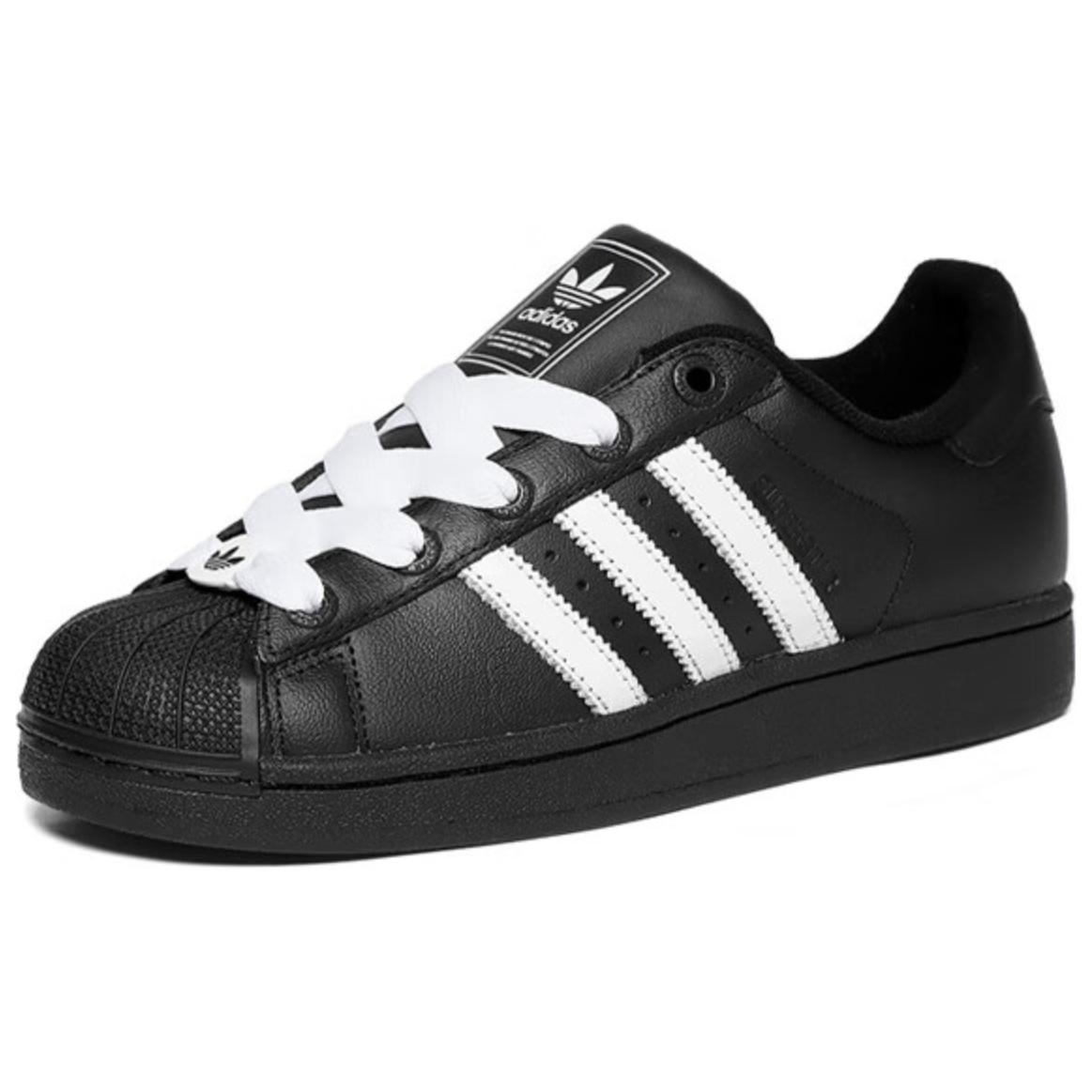 SUPERSTAR износостойкие низкие детские кроссовки для повседневной жизни Adidas Originals, черный/белый — фото 3
