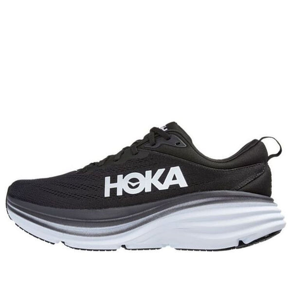 

Кроссовки bondi 8 2e wide 'black white' Hoka One One, черный