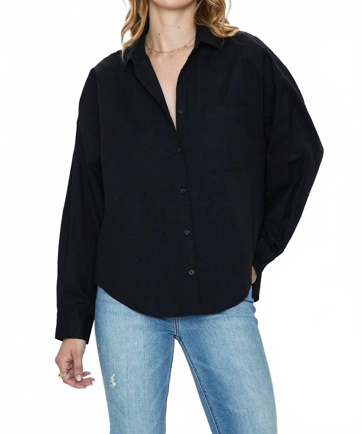 

Свободная рубашка Sloane с пуговицами в цвете Noir PISTOLA, Noir