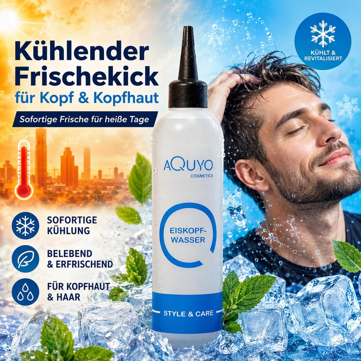 Охлаждающий тоник для кожи головы «Ice Water Hair Water» ‎Aquyo Cosmetics — фото 2