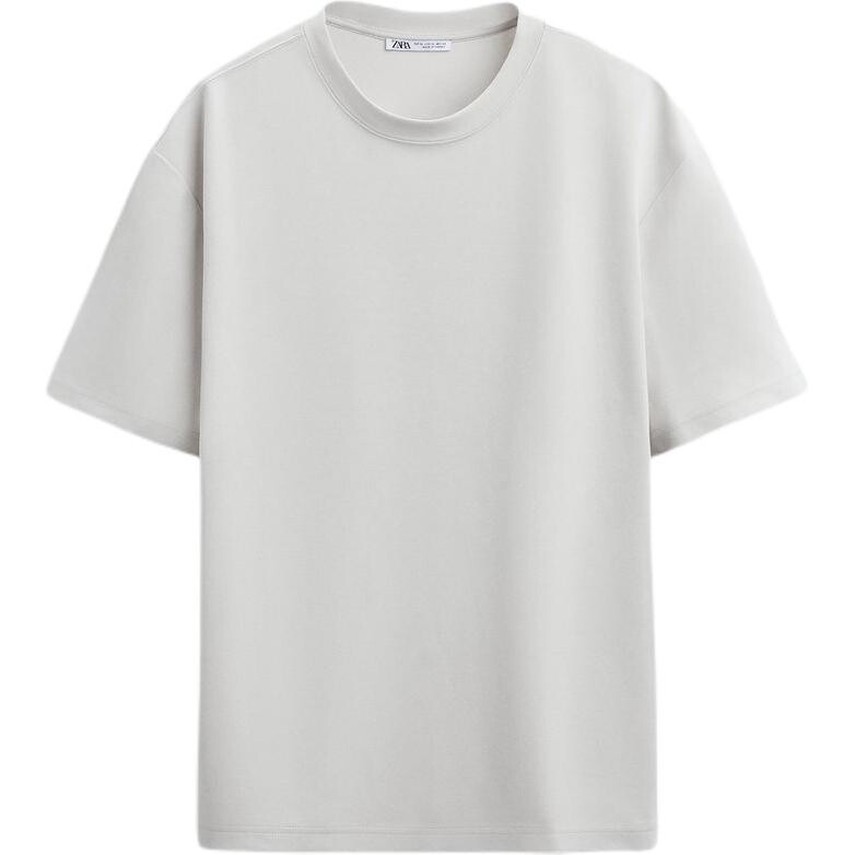 

Футболка мужская жемчужно-серая Zara, серый