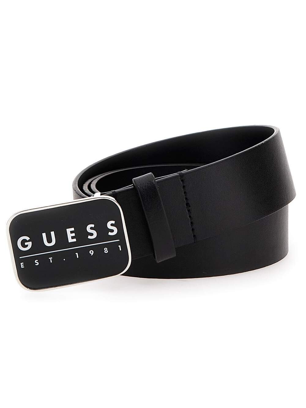 

Ремень настоящий Guess, черный