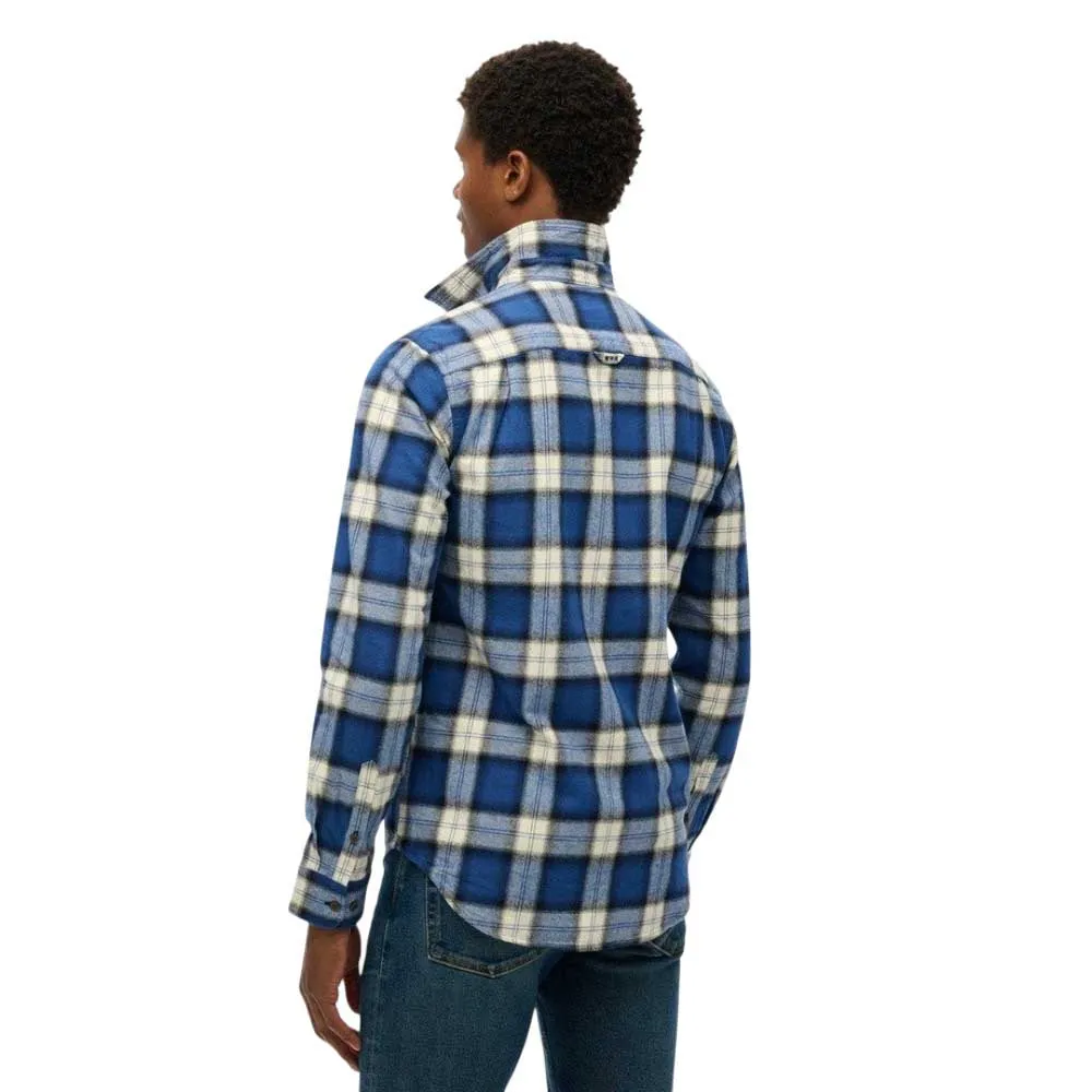 Рубашка Superdry Vintage Lumberjack с длинным рукавом, синий — фото 2