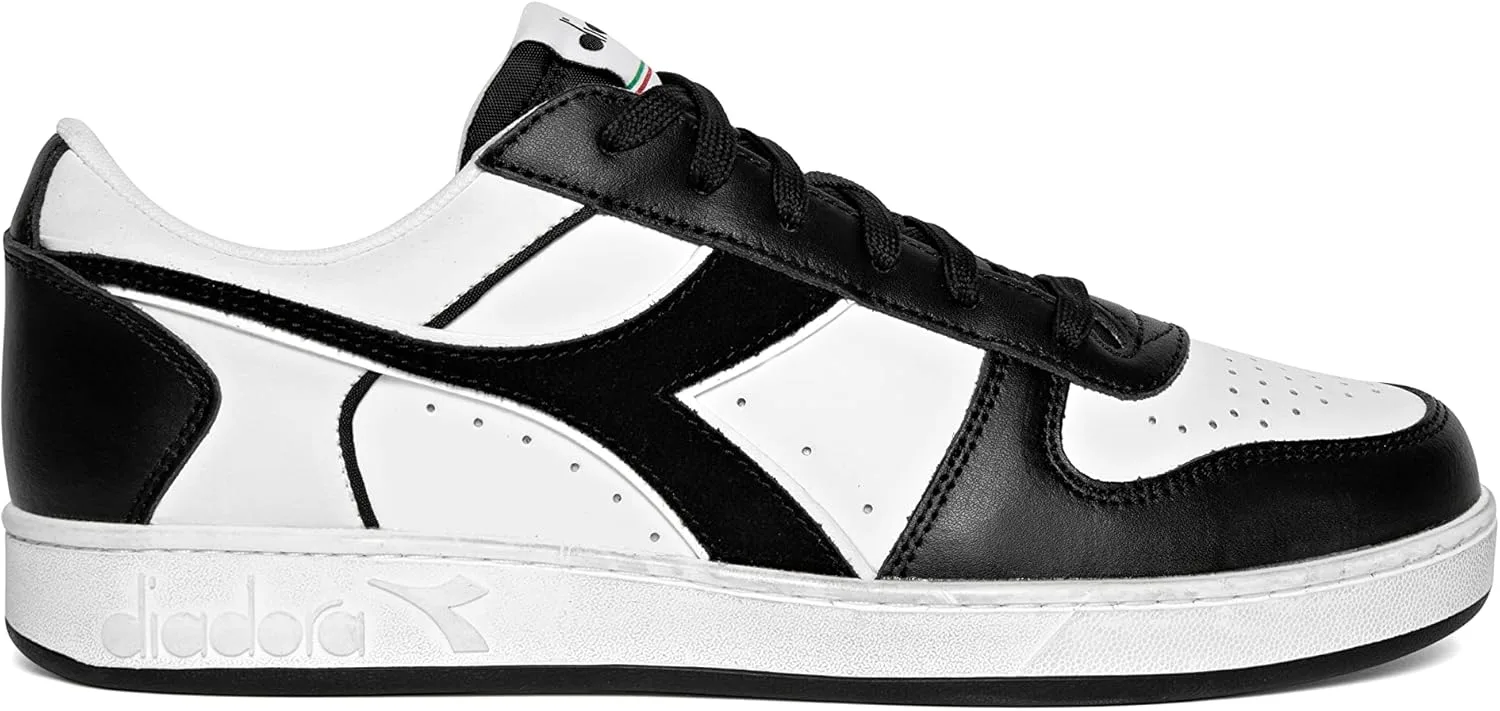 Кроссовки Diadora Magic Basket Low Icon из кожи, унисекс, белый/черный