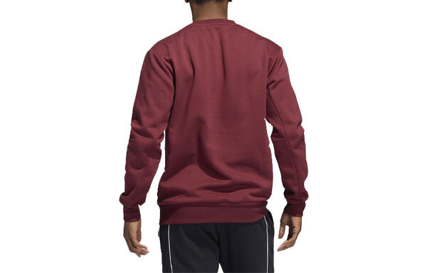 Толстовка Men's adidas Mic Gfx Crew Limited Basketball Sports Printing Fleece Lined Round Neck Pullover Red, красный — фото 2