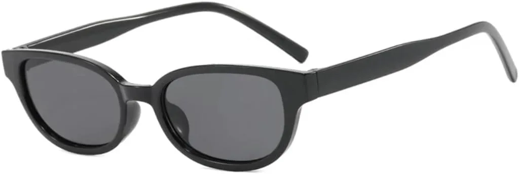 

Солнцезащитные очки с защитой UV400 | Маленькие овальные цветные линзы | для женщин и мужчин, для занятий спортом на открытом воздухе и вождения DSVIGF, Black Grey