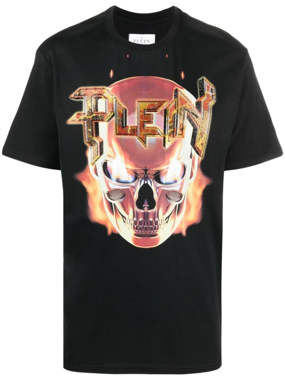 

Philipp Plein декорированная футболка Chrome, черный