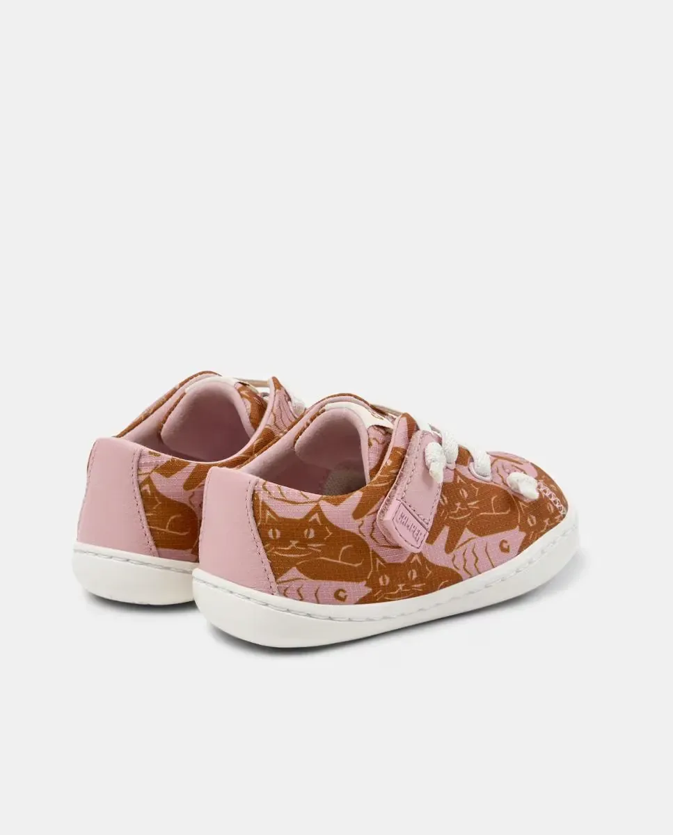 Детские спортивные кроссовки Peu Cami на шнуровке Camper, Rosa/Chocolate — фото 3