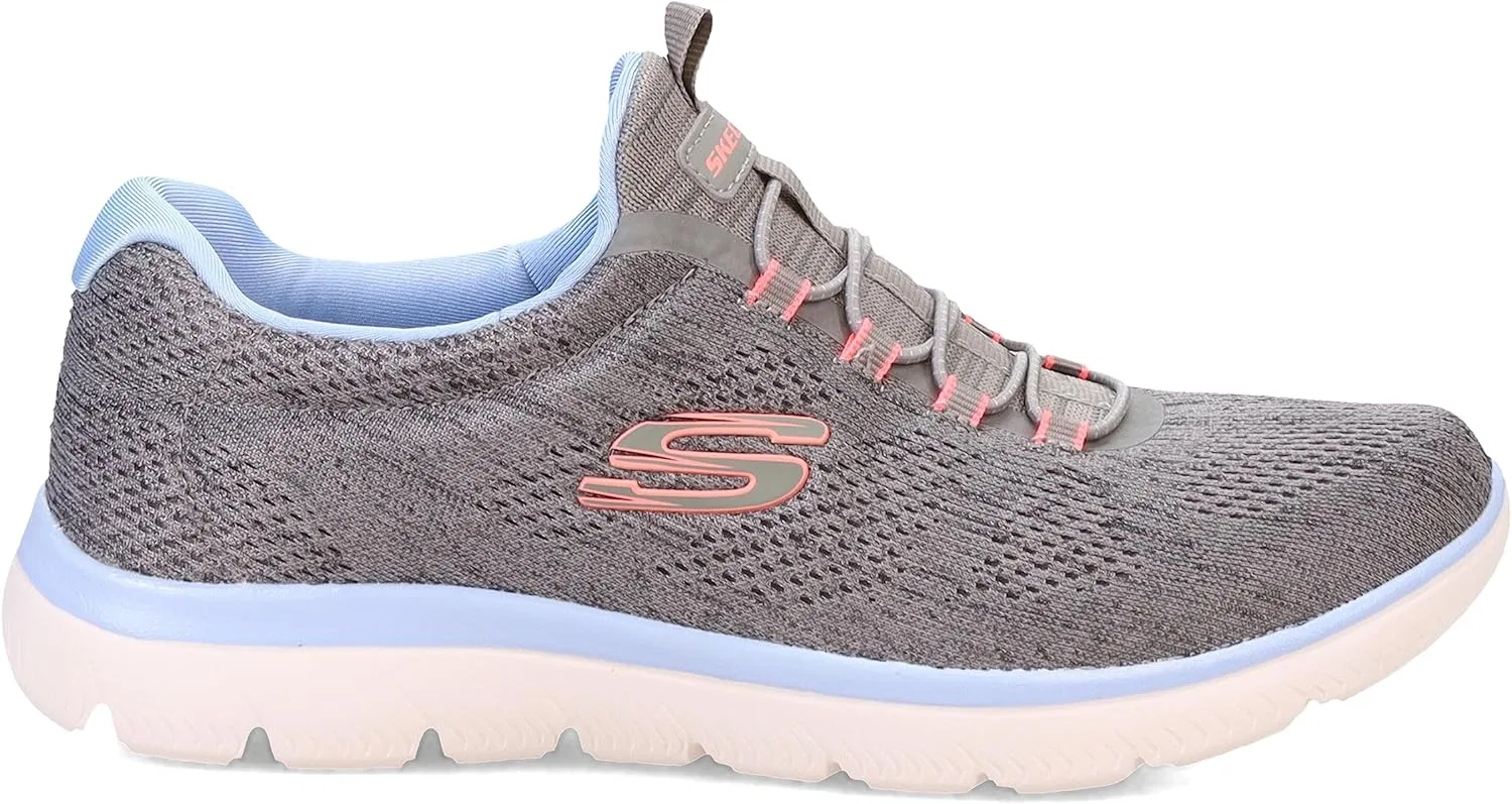 Мужские кроссовки Skechers Gowalk Arch Fit, спортивные слипоны, повседневные лоферы для походов, кроссовки для бега, синий/розовый/серый — фото 3