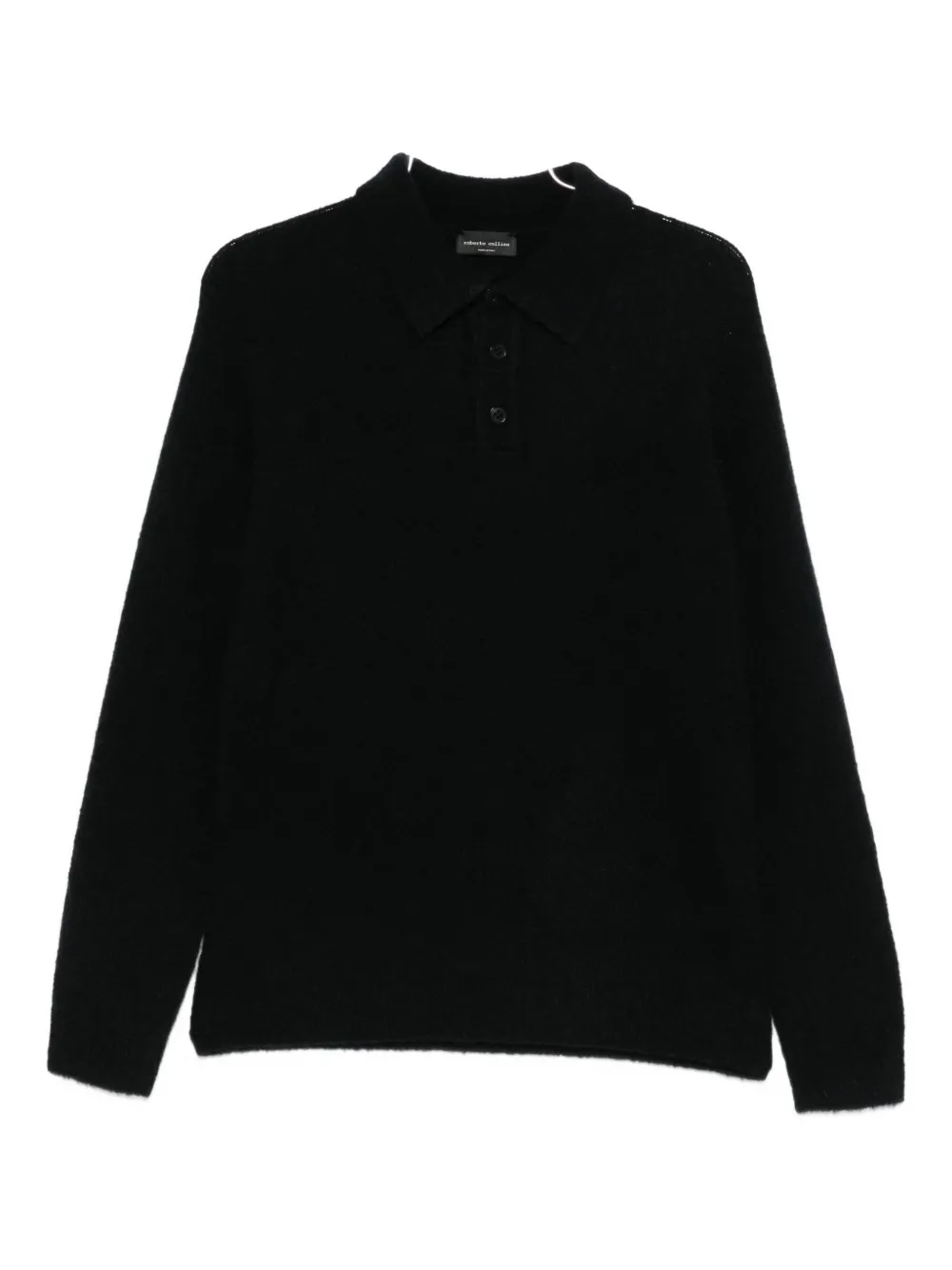 

Рубашка поло на пуговицах Roberto Collina, черный