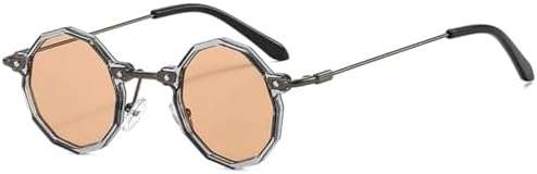 

Солнцезащитные очки овальной формы из сплава 2027 года для женщин, спиралевидные дужки для мужчин, ретро-очки, защита от УФ-излучения UV400, размер C7, один размер MTZJH, One Color