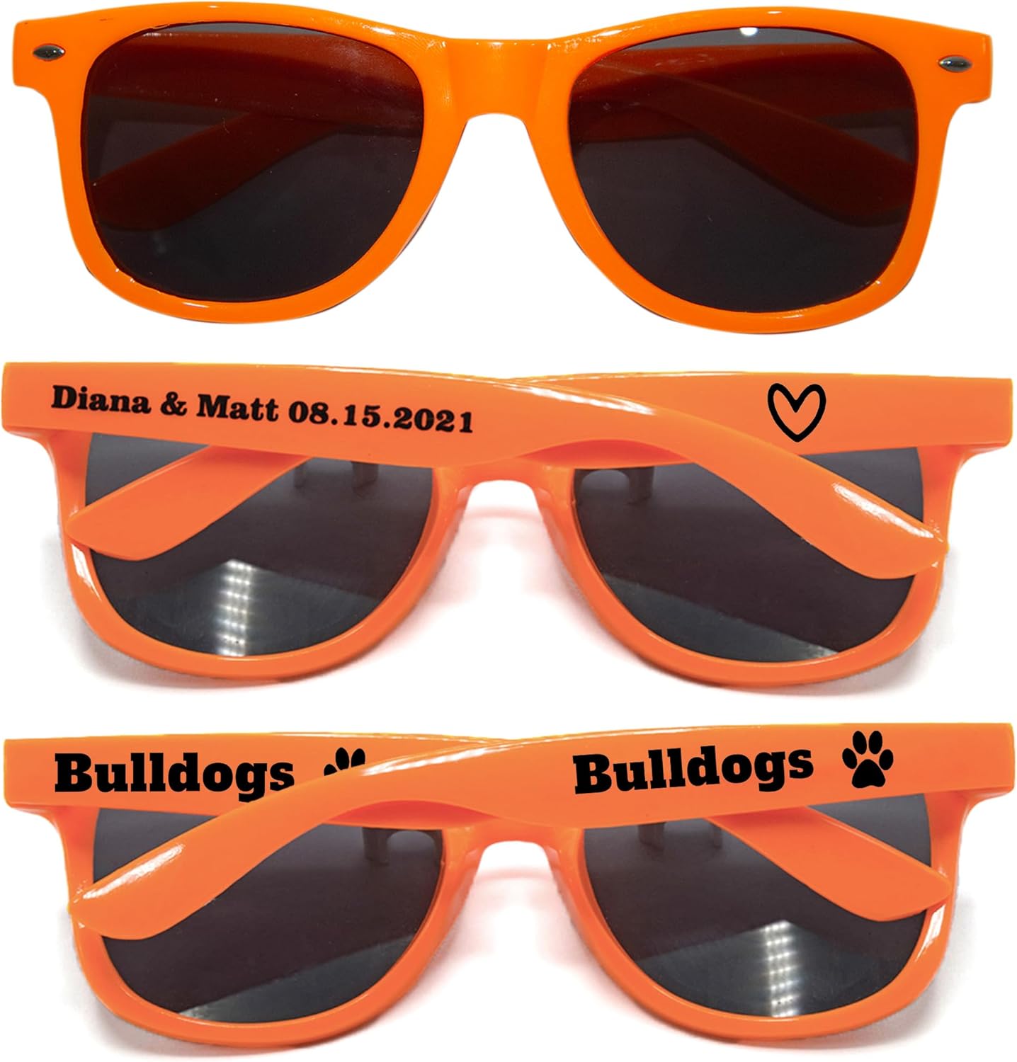 

25 штук солнцезащитных очков на заказ, персонализированные сувениры для вечеринок, свадеб, гостей, музыкальных шоу, дней рождения, девичников, подружек невесты, сада, выпускного бала 2024 года (оранжевые) GZLDGIFTS, Orange