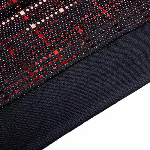 Женский спортивный костюм Sequin, топ и джоггеры, Red — фото 2