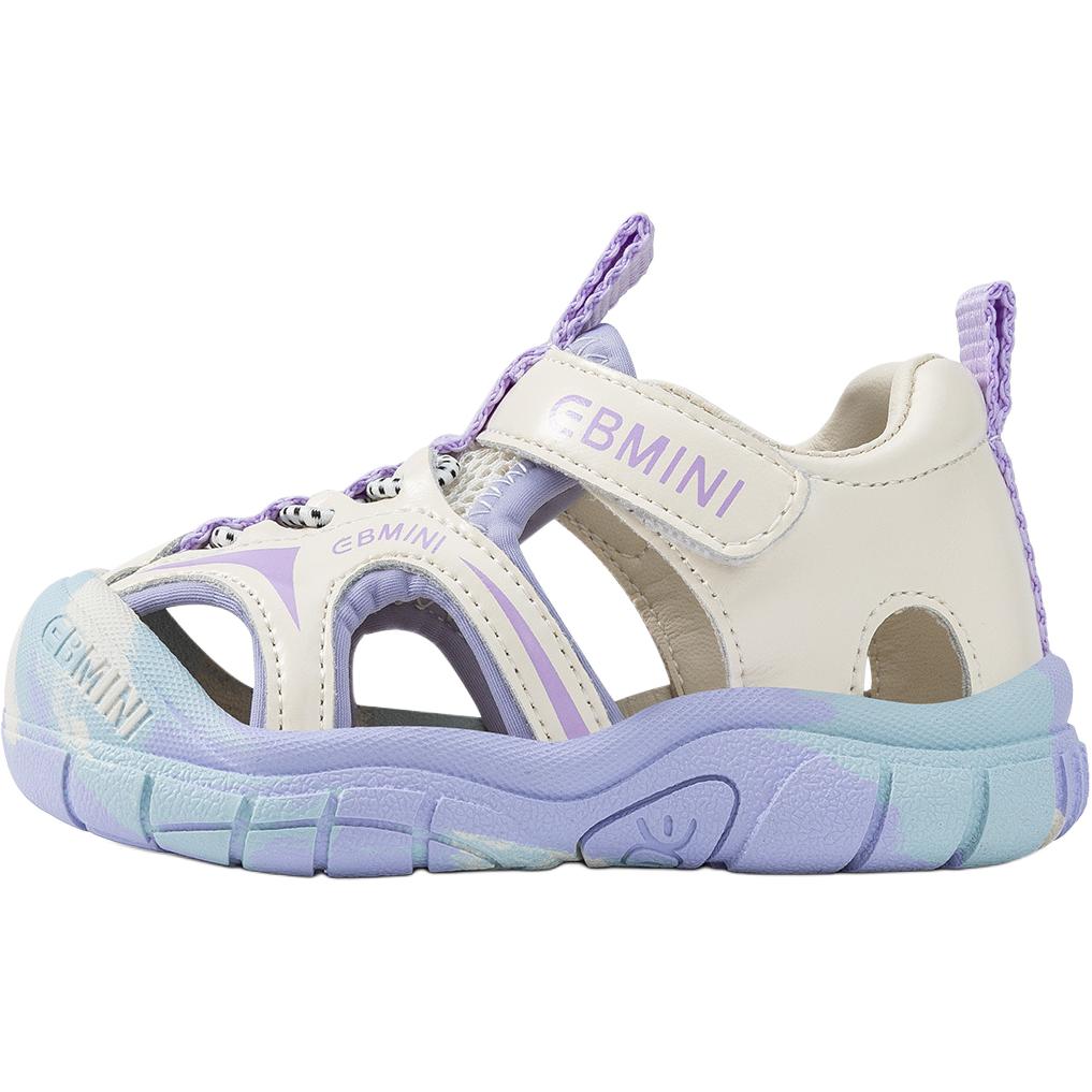 

Нескользящие, износостойкие, дышащие, легкие, амортизирующие низкие детские туфли для младенцев и малышей EBMINI, бежевый/фиолетовый