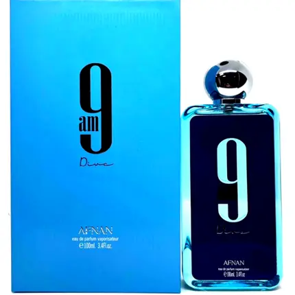 Мужская парфюмерная вода Afnan 9am Dive Eau de Parfum Spray Unisex 3.4oz 100ml Brand New Item — фото 4