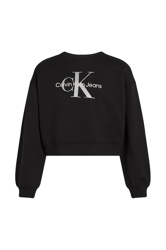 Детская хлопковая толстовка Calvin Klein Jeans, черный — фото 2