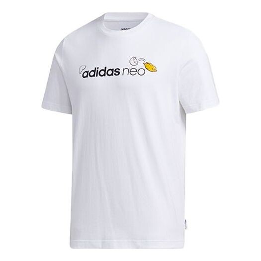 

Футболка neo x yellow crossover logo printing round neck short sleeve white Adidas, белый