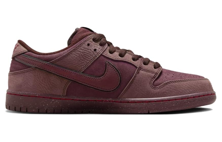 Мужские кроссовки для скейтбординга Nike Dunk SB Low, Бургундия — фото 2