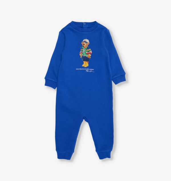 

Комбинезон из хлопковой смеси для мальчика с рисунком «поло-медведь» Polo Ralph Lauren, синий