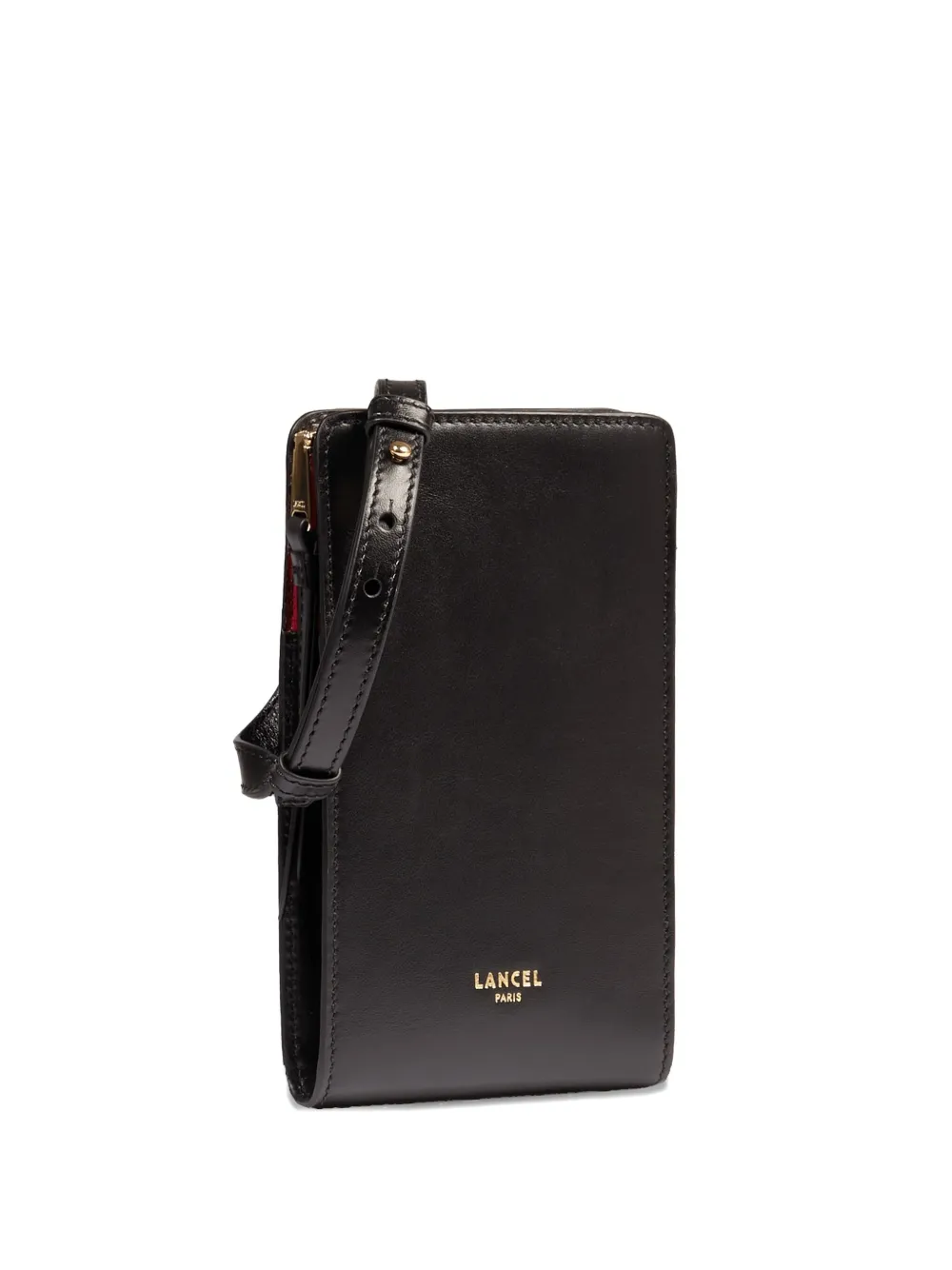 

Кожаная сумка-оригами с застежкой-молнией Lancel, черный