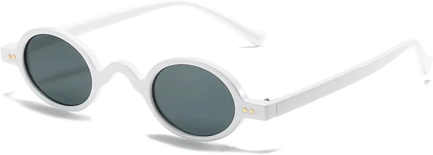 

Винтажные модные круглые солнцезащитные очки для женщин и мужчин, роскошные, в стиле хип-хоп, популярные, в маленькой оправе, панк, для путешествий TVTBBVV, White Black